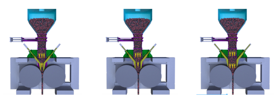 hydraulic double-slide feeding device